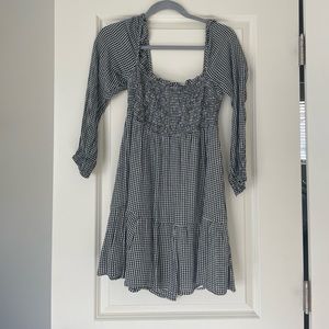Abercrombie long sleeve dress - checked - medium